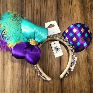 NEW WITH TAG! Disney Mickey Minnie Ears Mardi Gras
